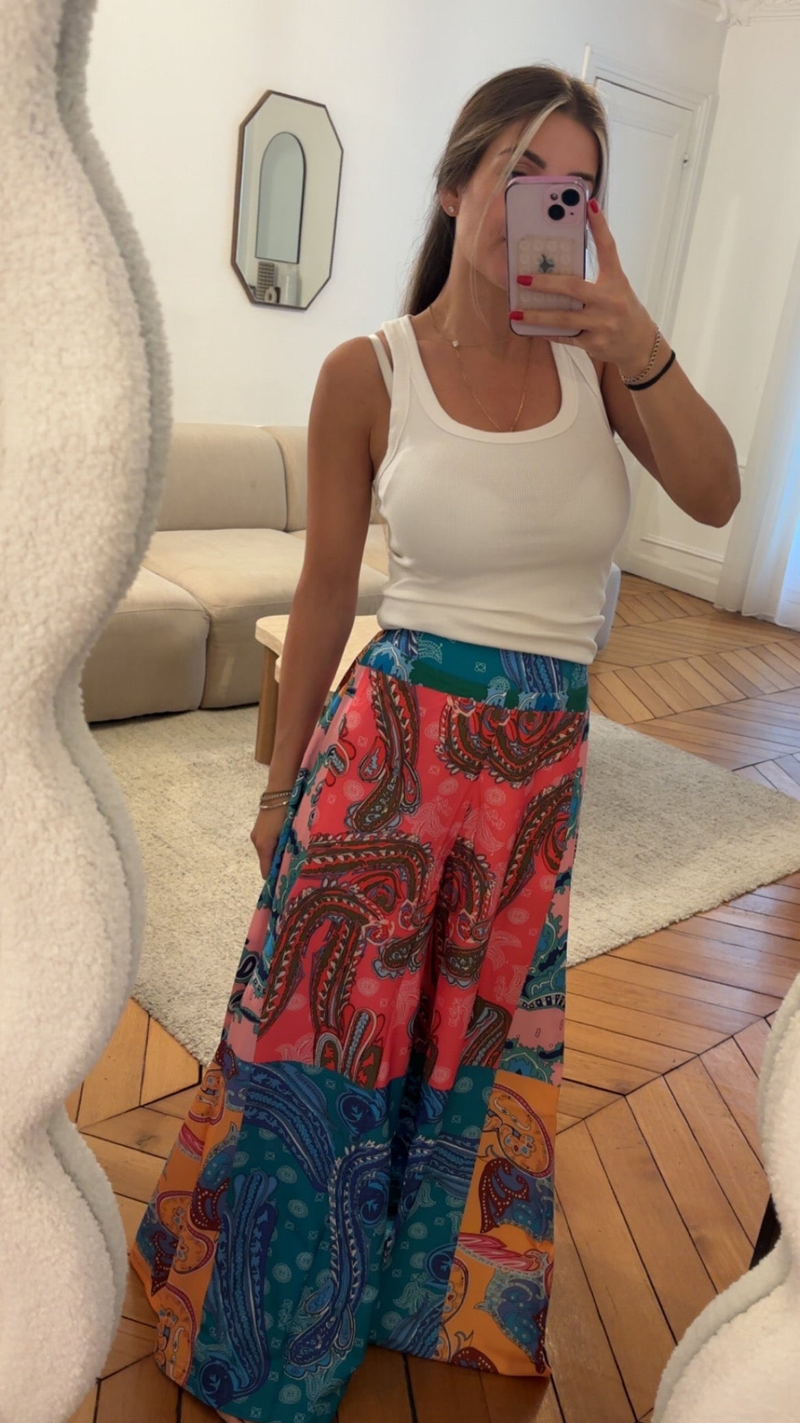 Pantalon fluide coloré