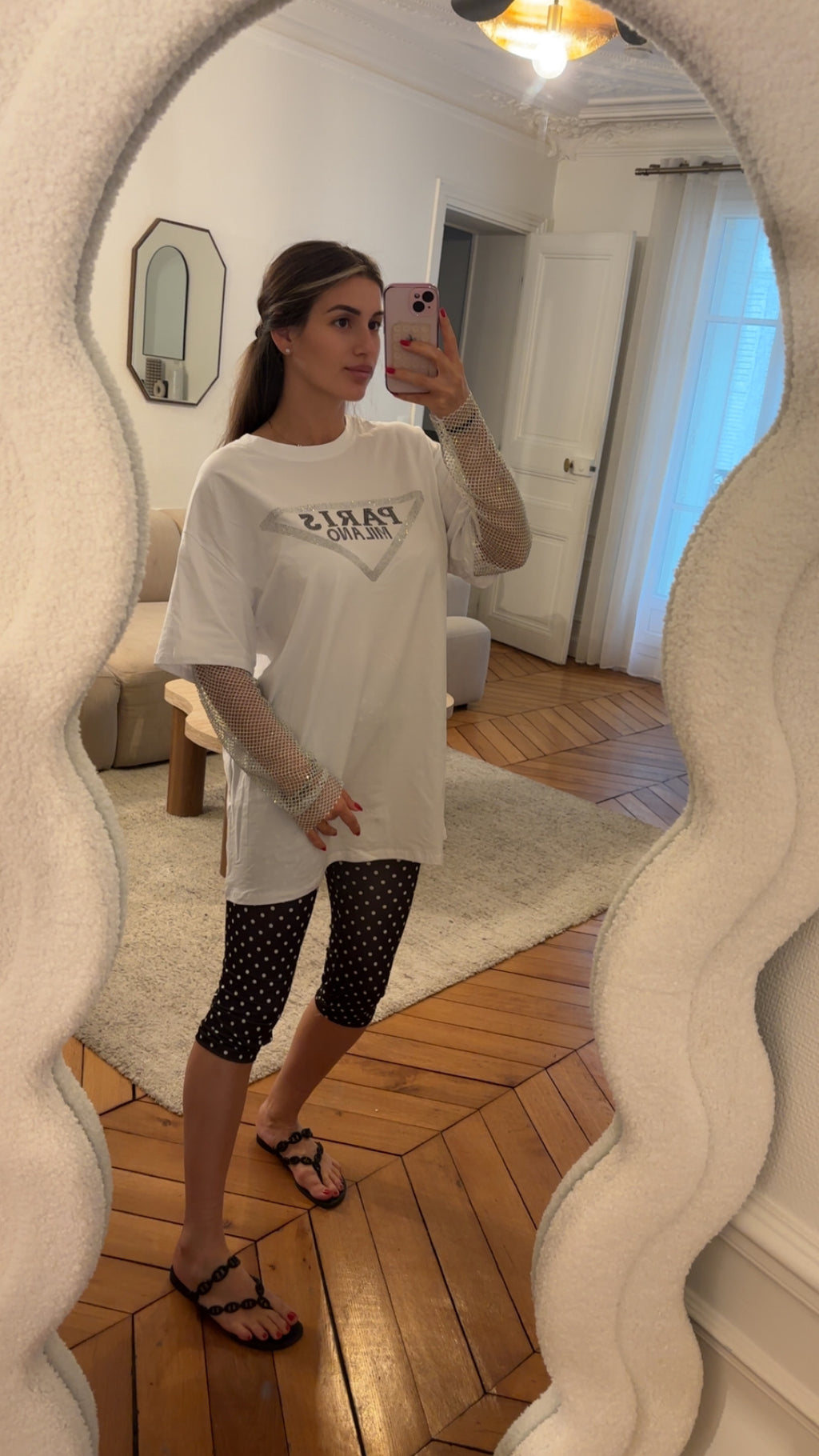T-shirt long Paris Milano straws