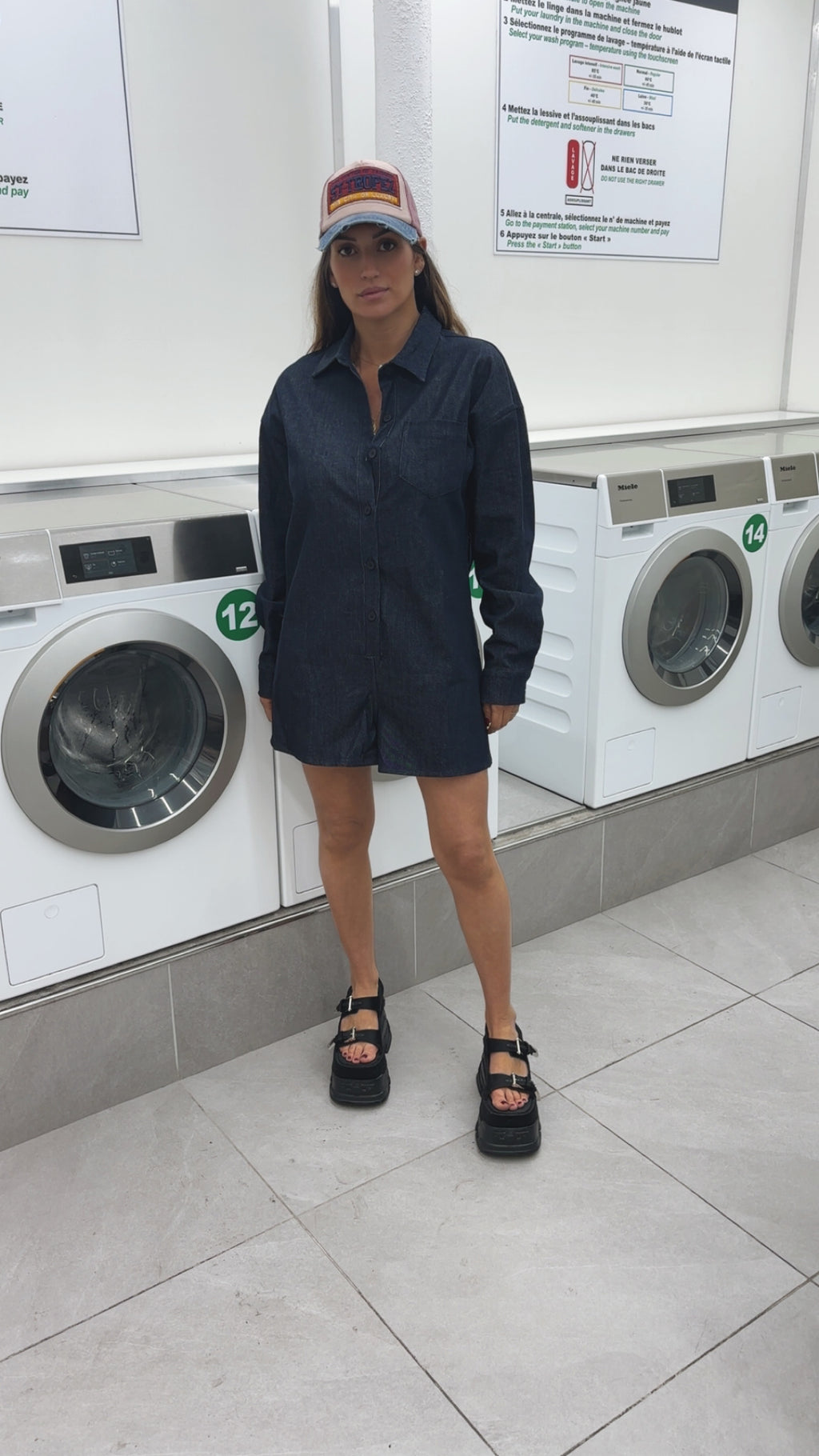 Combi short en jean