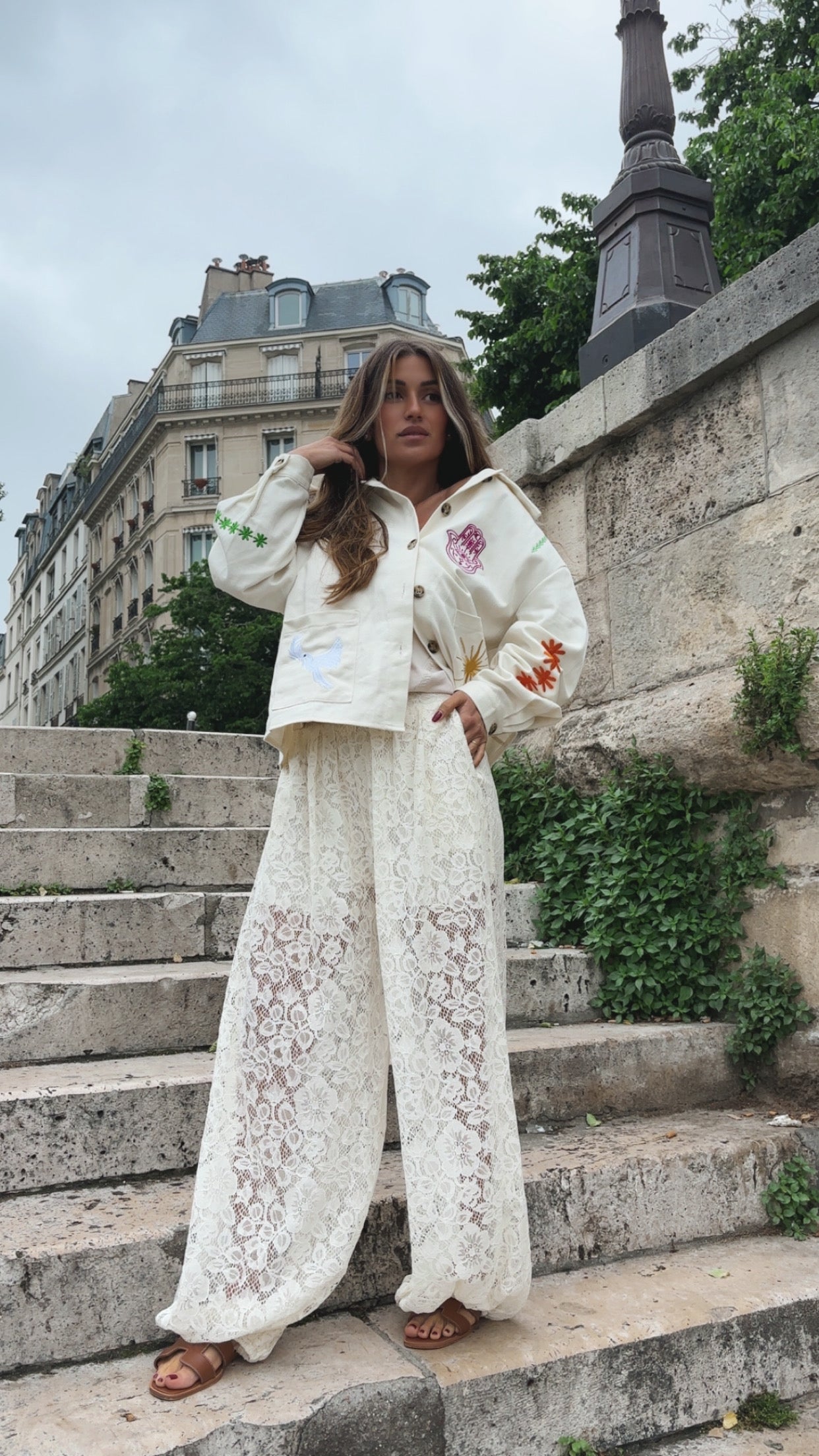 Veste brodé