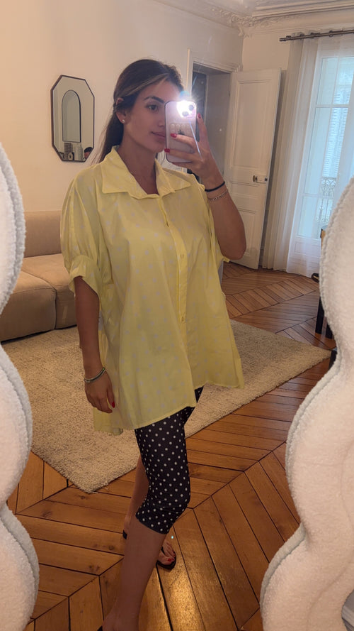 Chemise ample à pois