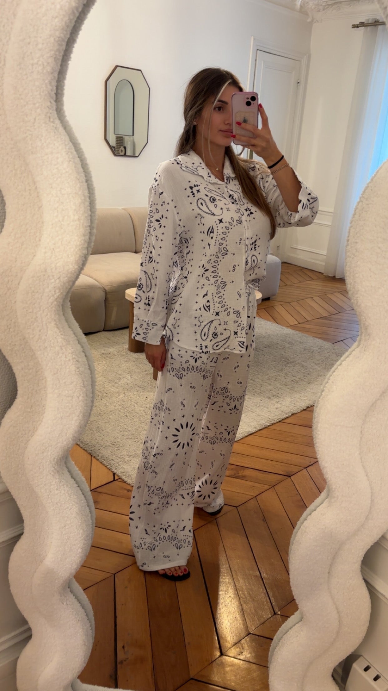 Ensemble bandana en gaz de coton