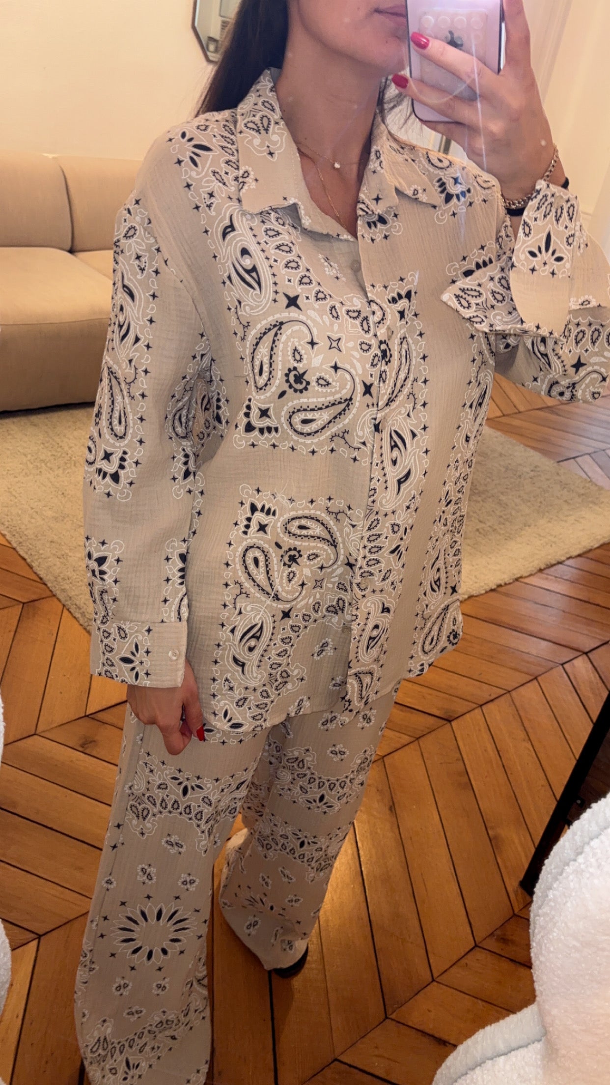 Ensemble bandana en gaz de coton